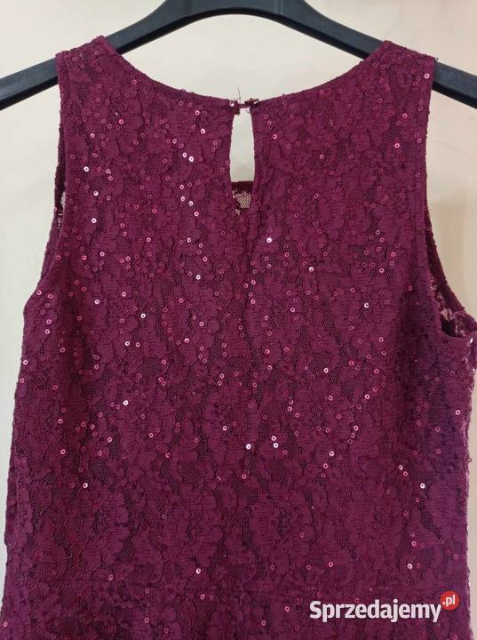 Sukienka z koronką i cekinami Hajnówka sprzedam