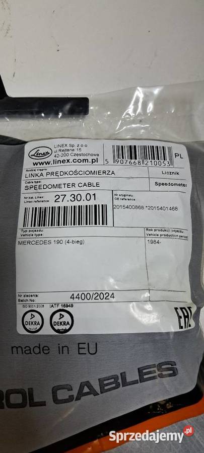 Linka prędkościomierza licznika MERCEDES 190 Luzino sprzedam