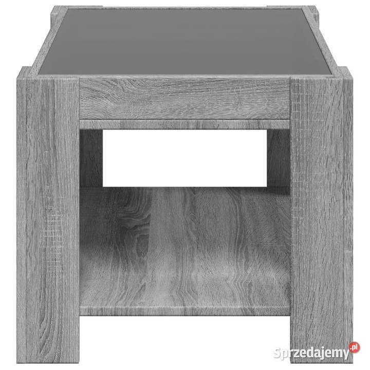 Stolik kawowy z LED szary dąb sonoma 73x53x45 Stoły mazowieckie Warszawa
