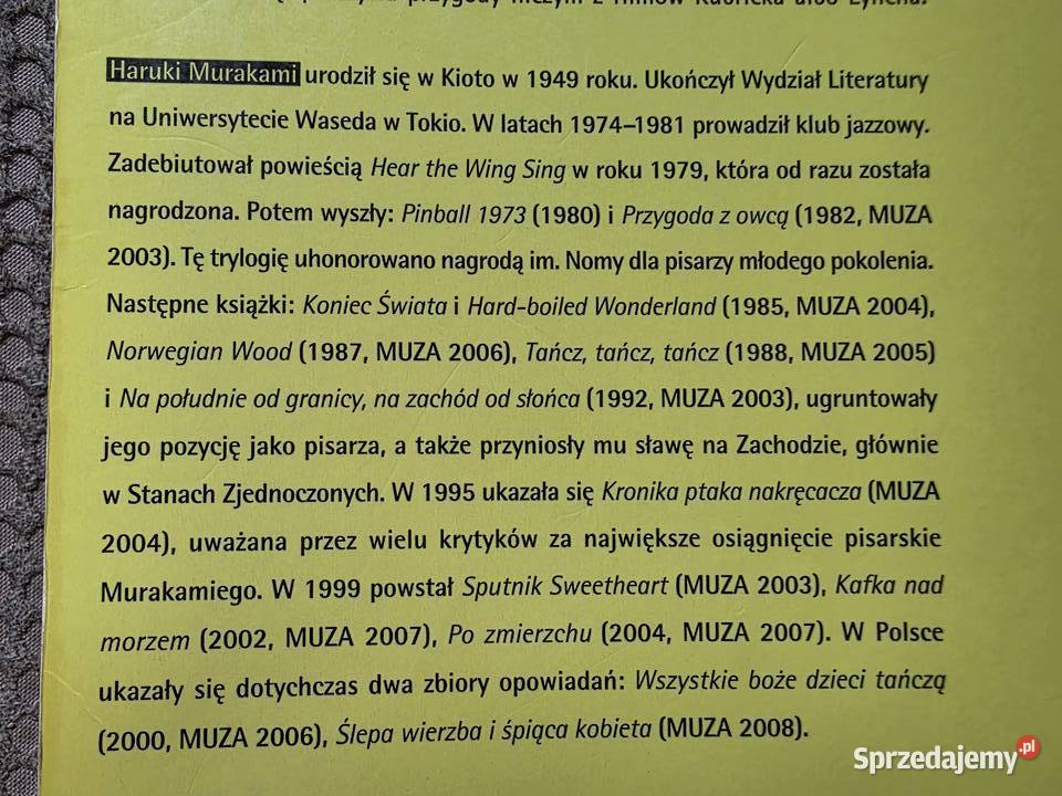 Haruki Murakami Przygoda z owcą ISBN 9788374954228
