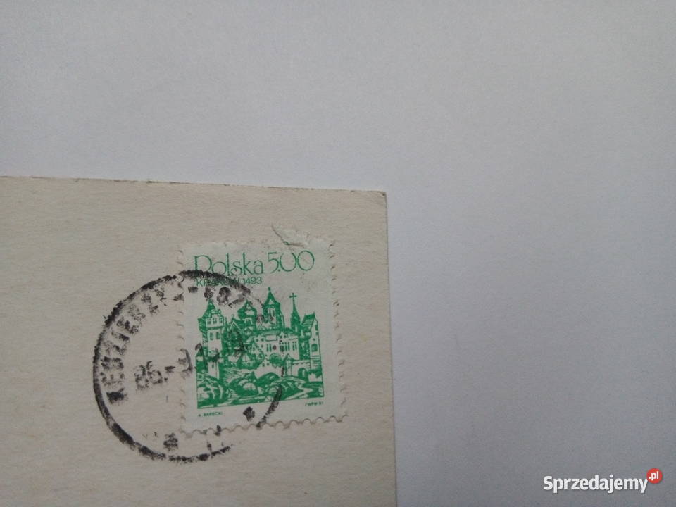 Pocztówka KędzierzynKoźle 1986r Znaczek Dąbrowa Górnicza