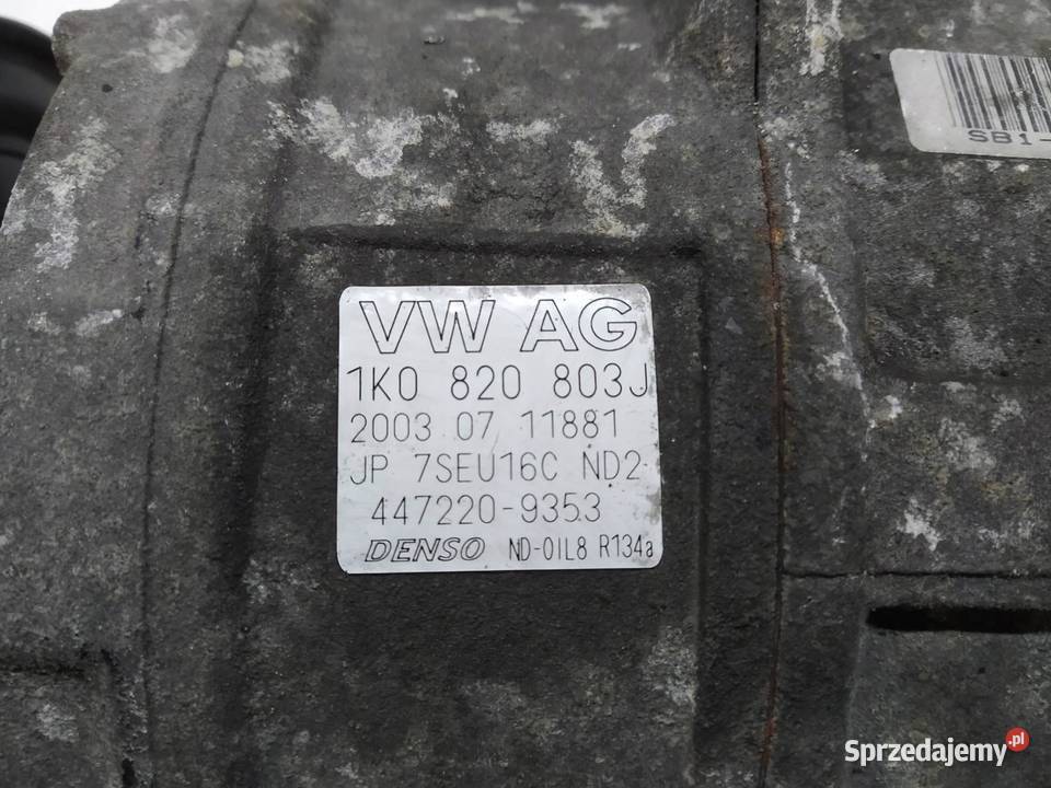 SPRĘŻARKA KLIMATYZACJI 1K0820803J 20 TDI VW Kompresory klimatyzacji