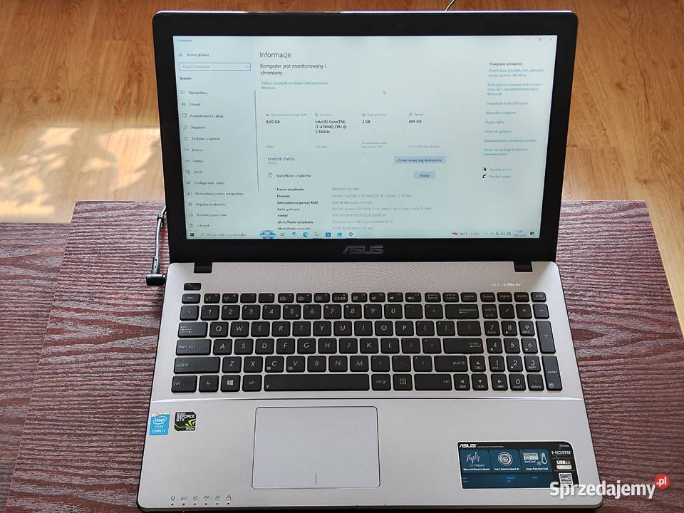 ASUS R510JK i74710HQ 8GB 750GB GTX 850 156 DVD Trzebnica