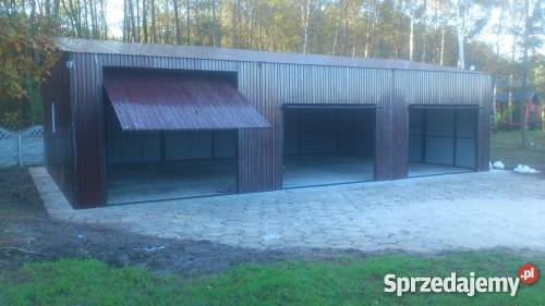 Garaż Blaszany Garaże 12x8 Profil Zamknięty Okna blacha Garaże i miejsca postojowe śląskie
