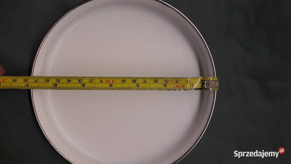 Pokrywka emaliowana 17 biała Głuchołazy