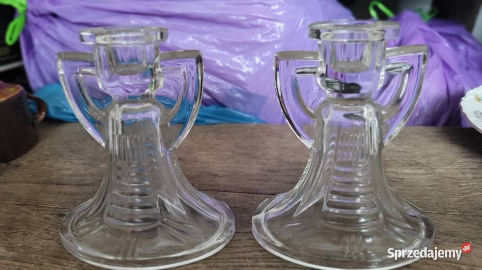 Stare świeczki szkło Ciechanowiec