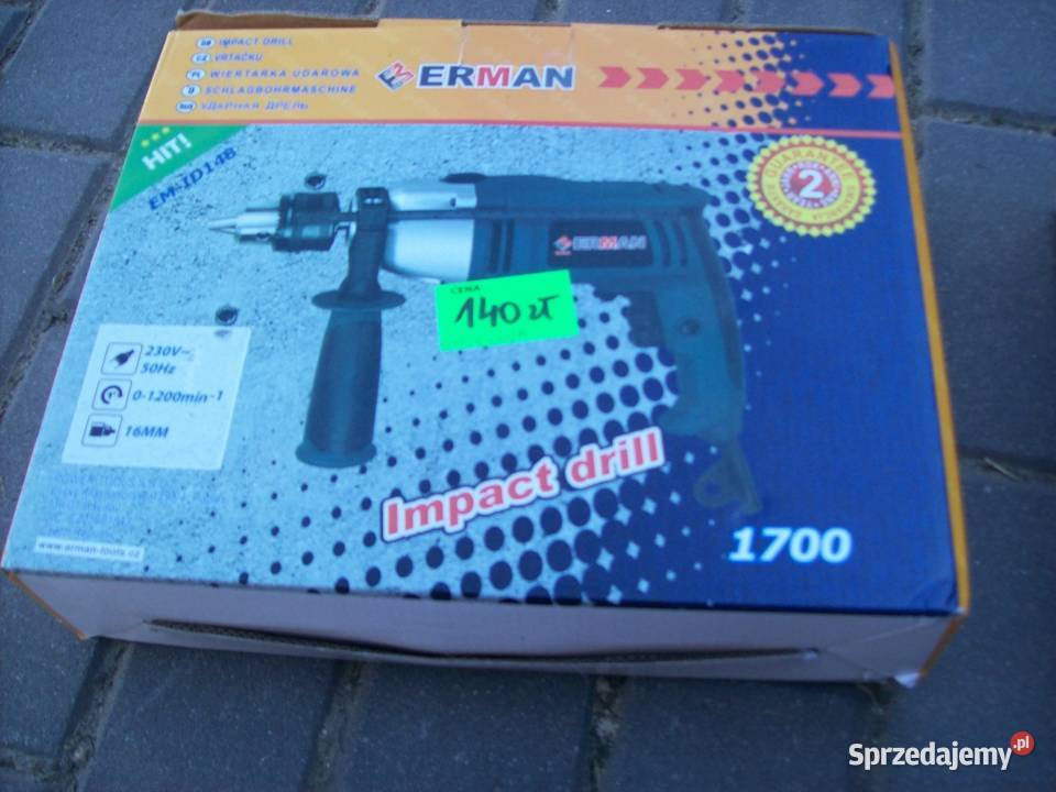 Wiertarka udarowa 1700W 16mm ERMAN GERMAN Głogowa