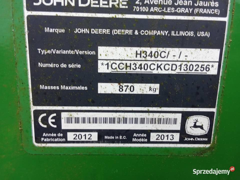 Ładowacz czołowy john deere