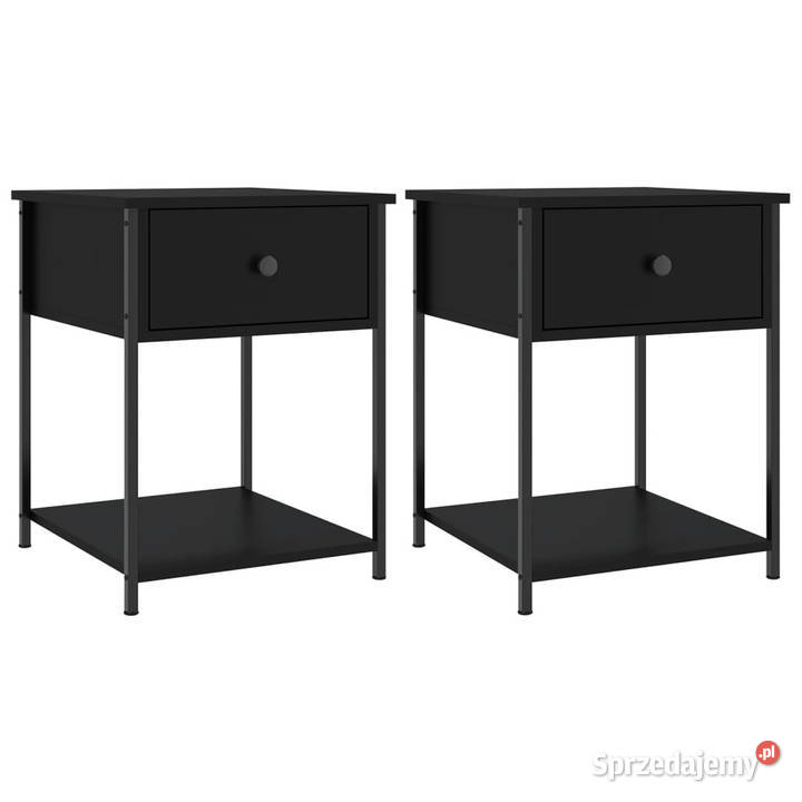 Stoliki nocne 2 czarne 44x45x58 WM825844 Warszawa sprzedam