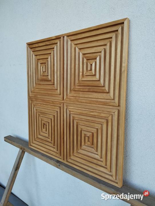Obraz 3D z drewna dekoracja 76x76 labirynt kolor sprzedam