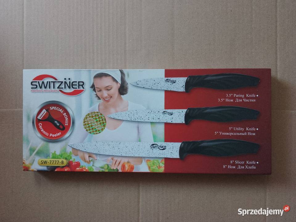 Zestaw noży z obieraczką Switzner Chrzanów sprzedam