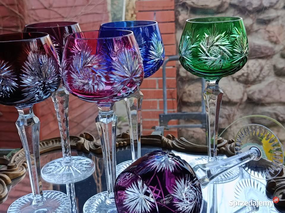 Śliczne kieliszki kryształowe Remery do wina Klenica