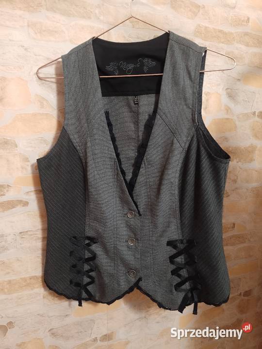 40L Kenny SWytworna bogato zdobiona kamizelka Moda i Styl
