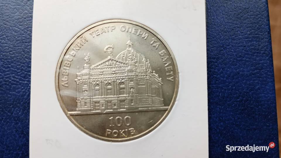 Stare monety 5 hrywien 2000 Opera Ukraina Numizmatyka podkarpackie Lesko