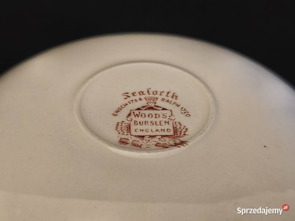 Talerz angielski Woods Burslem Seaforth Porcelana i szkło Chełm sprzedam
