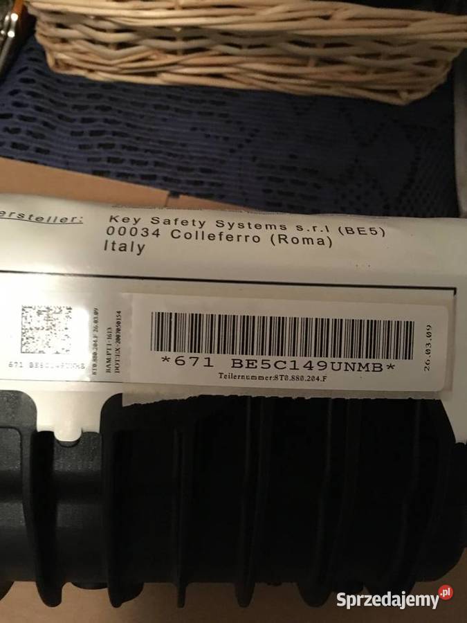 PODUSZKA AIRBAG PASAŻERA AUDI A4 S4 A5 S5 RS5 Szczecin