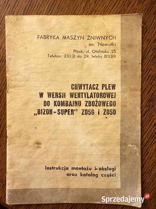 Chwytacz plew bizon z056 Bukowina