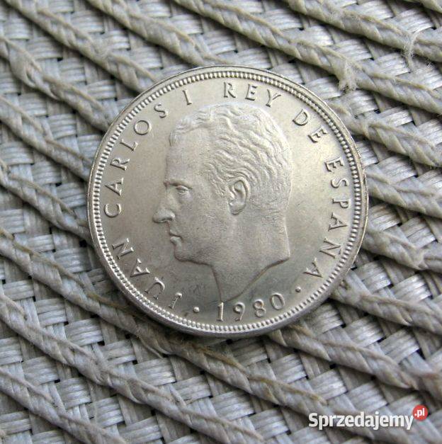 Hiszpania 5 Ptas 1980r W gwiazdce 80 wielkopolskie Kalisz