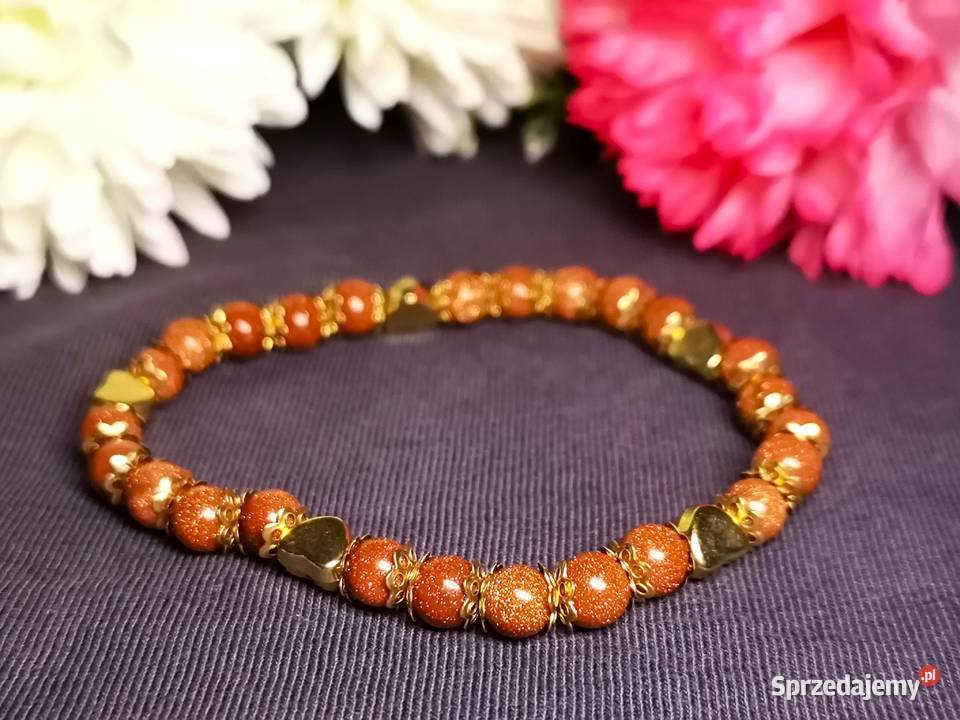 Bransoletka damska z naturalnego kamienia piasek Kielce