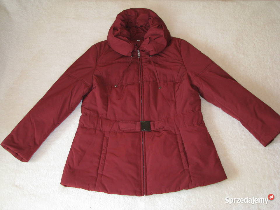 Elegancka ciepła kurtka damska Bonita bordowa XL