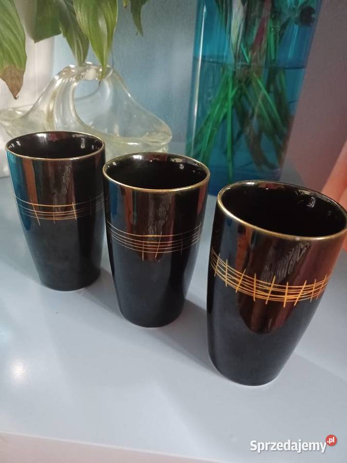 3 kubeczki stare z porcelitu z lat 60 Łódź sprzedam