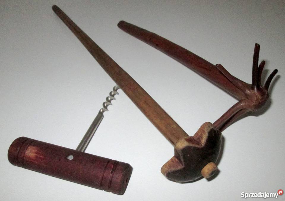 Stare przybory kuchenne ręcznie wykPRL drewno Kraków