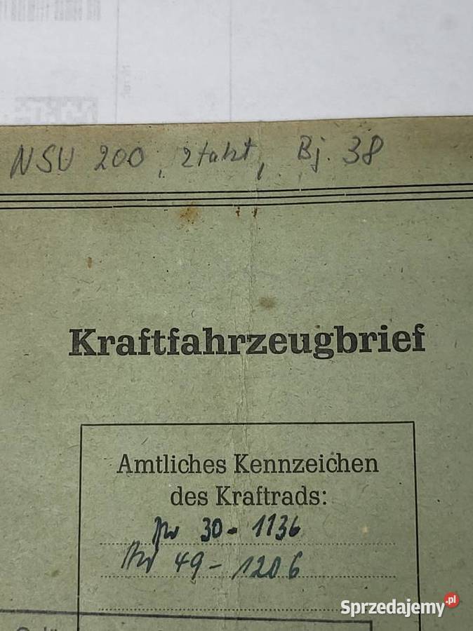 brif papiery nsu 200 zbb zd ponny osl Rybnik