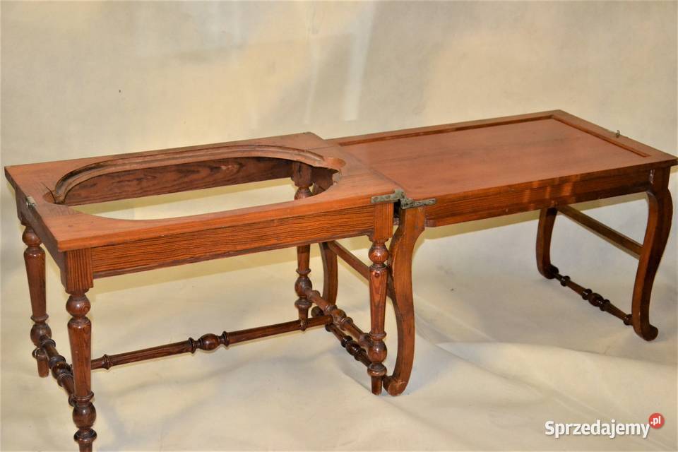 Bidet stołek z odkładaną pokrywą orzechowy lata Warszawa