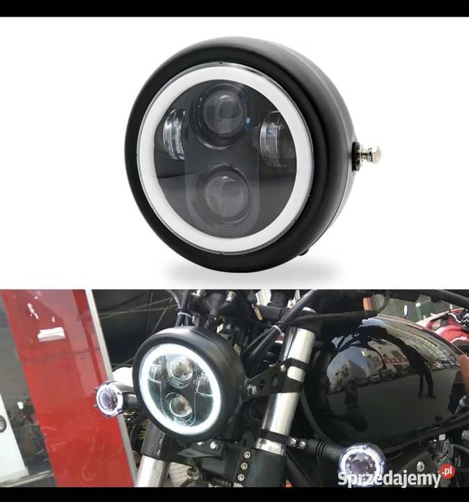 Lampa H4 LED Angel Eye 5 75 cala DRL Custom Lubin sprzedam
