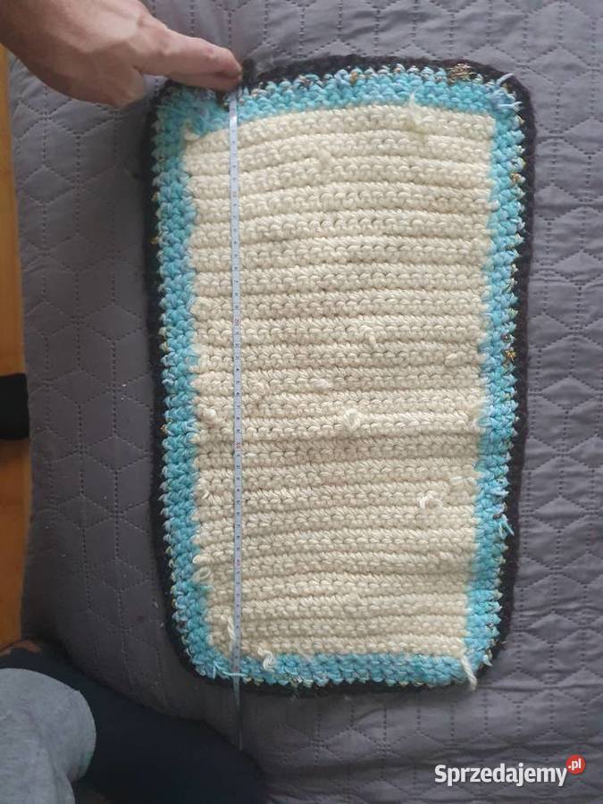 Ręcznie wykonana szydełkowa mata dywanik obrus Warszawa