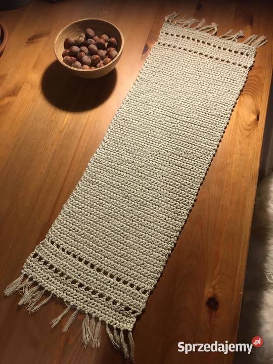 Bieżnik serweta rękodzieło 100 eko przędza Moda i Styl Warszawa sprzedam