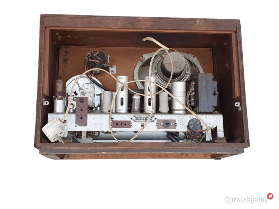 Stare Czechosłowackie Radio TESLA 521A drewno Cieszyn
