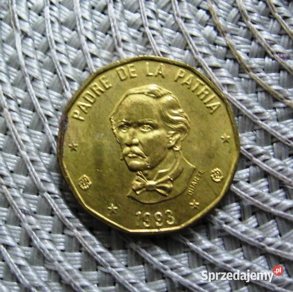 Dominikana 1 Peso 1993r Napis DUARTE pod Kalisz