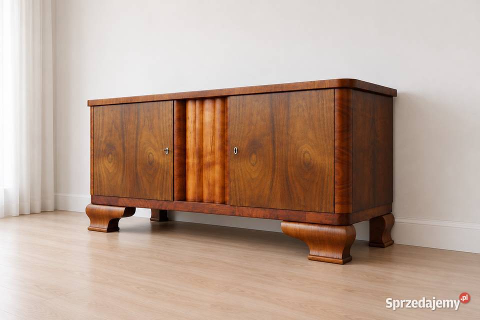 Komoda Art Deco orzech szafka pod RTV Poznań