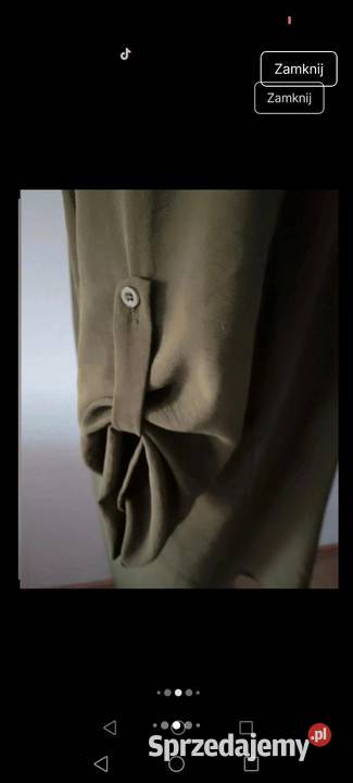 Sukienka khaki długa oversize asemetryczna Krosno