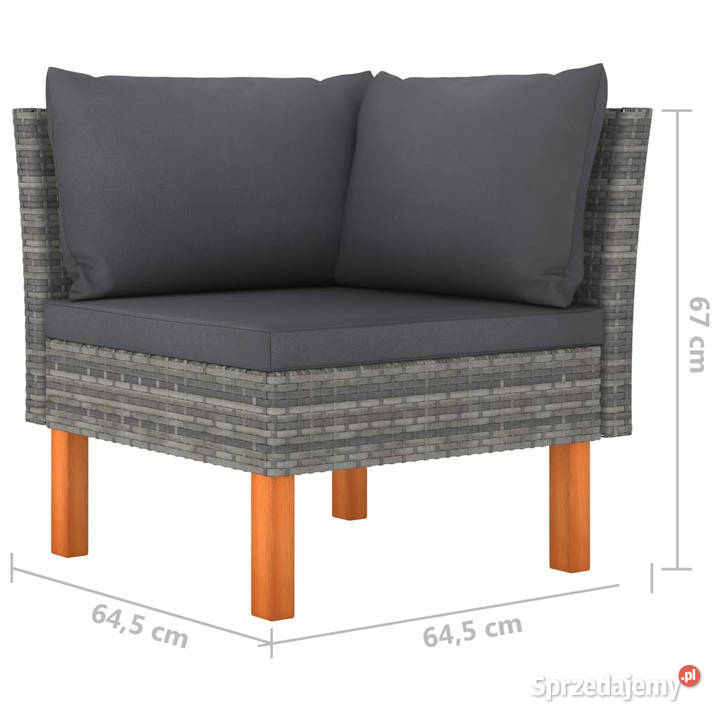 4osobowa sofa ogrodowa z poduszkami polirattan Warszawa