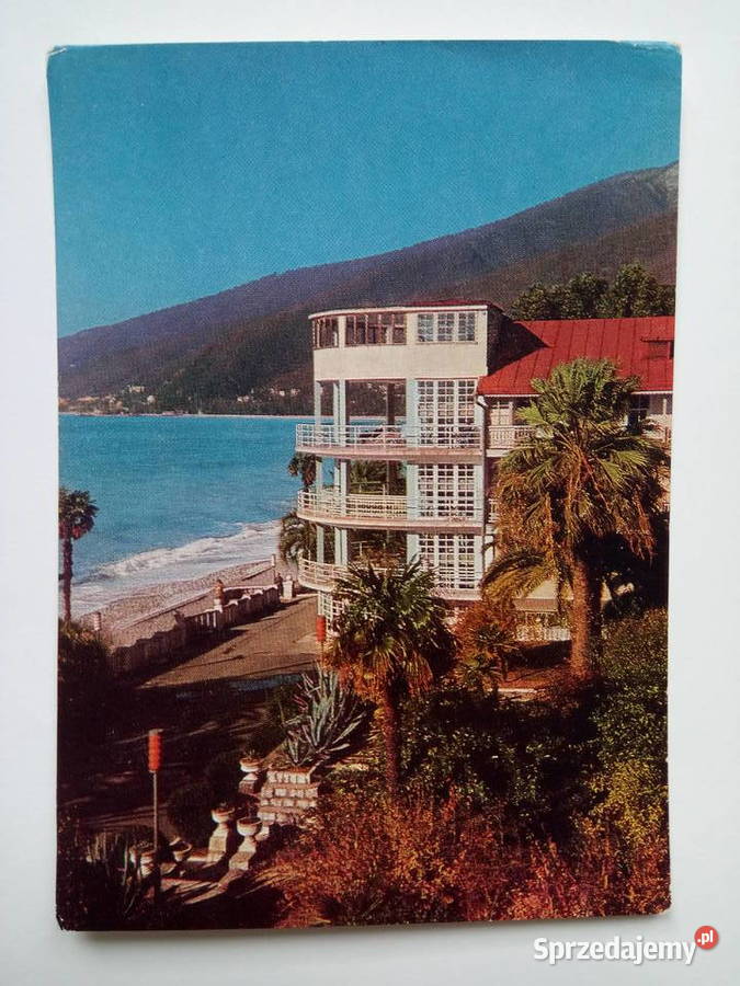 Pocztówka Gruzja Gagra sanatorium 1977r