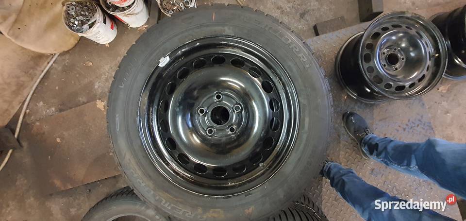 VW 4 5x112 ET 33 Ładne Opony zimowe z felgami Jaworzno sprzedam