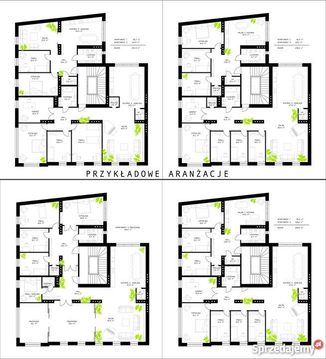 STRYCH W CENTRUM KRAKOWA KW WZ WINDA 260 m2 Piętro 4