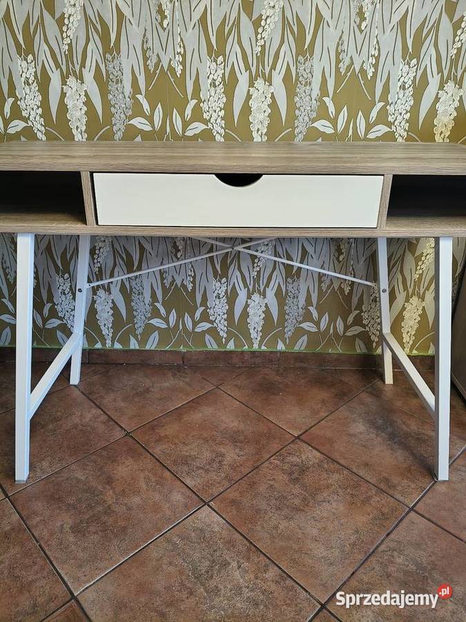 Biurko ABBETVED 48x120 kolor jasny dąbbiały Szczecin sprzedam
