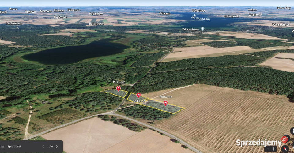 Działka z Warunkami Zabudowy jeziora 80zł/m2 Wymysłowo