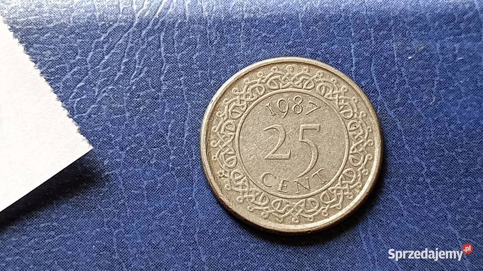 Stare monety 25 cent 1987 Surinam Lesko