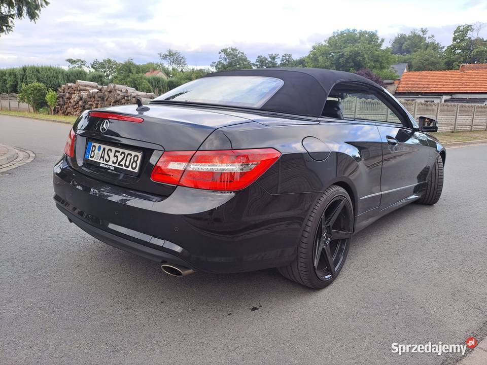 Mercedes E350 AMG Cabrio 30V6 Czarny z Niemiec Klasa E Pleszówka