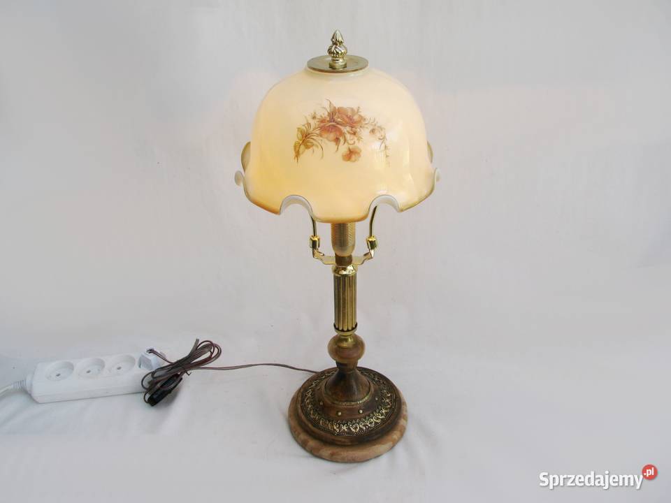 Lampka mosiądz Falbanka Vintage