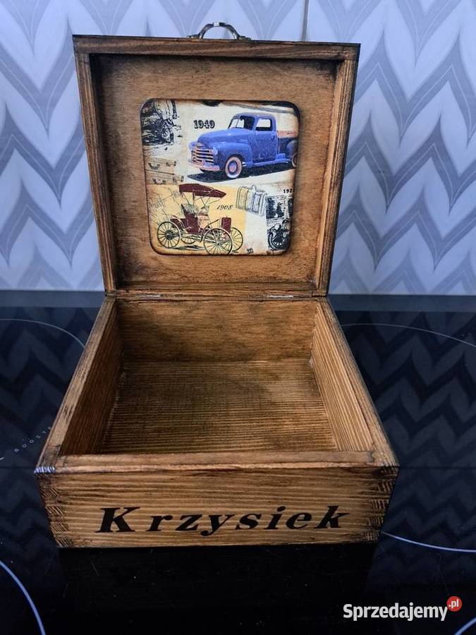 Szkatułka retro stare samochody decoupage Kędzierzyn-Koźle