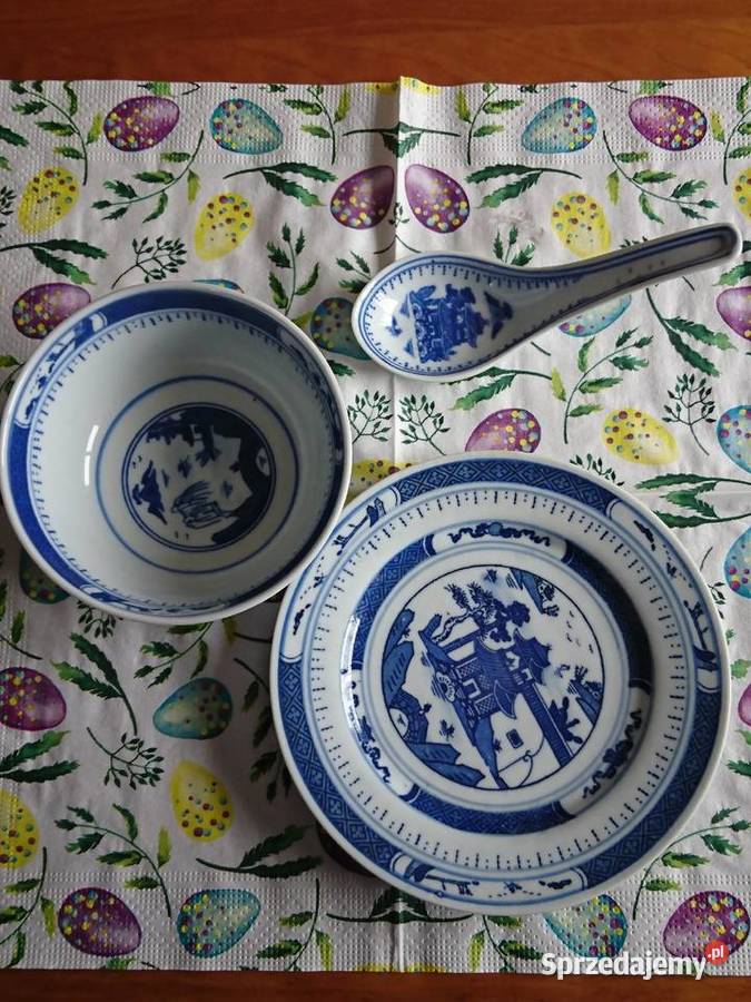 Miseczka talerzyk łyżka chińska porcelana Warszawa