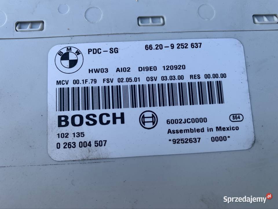 9252637 moduł sterownik czujników pdc Bmw x1 1 Szczecin