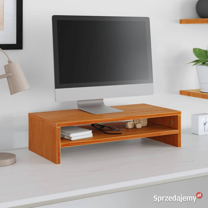 Podstawka na monitor woskowy brąz 50x24x13 lita