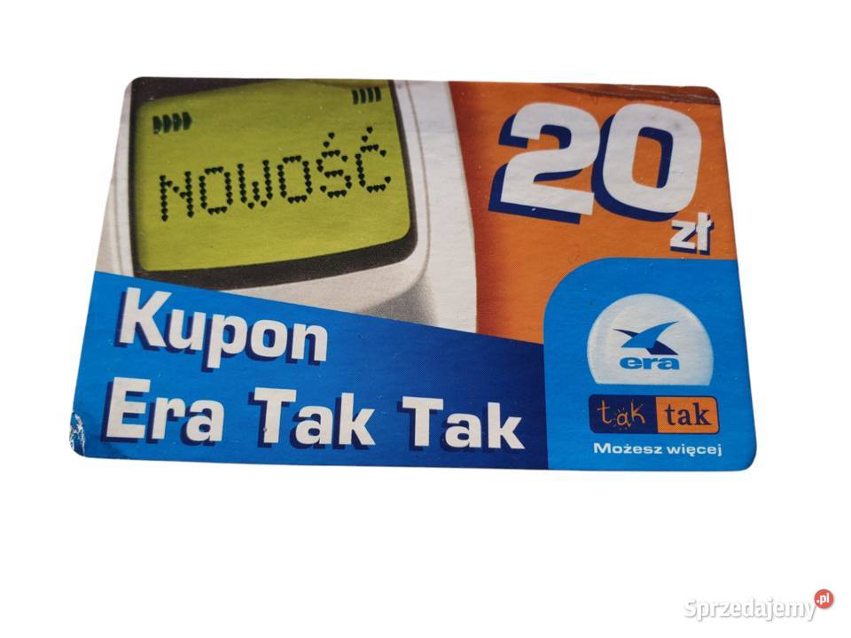 Stary kupon era tak tak 20zl karta doładowanie Cieszyn