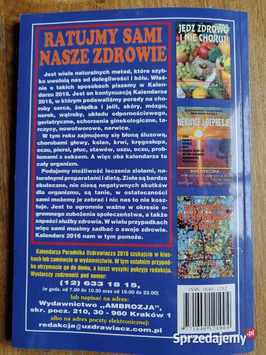 Kalendarz medycyny naturalnej 2016 Poradniki, albumy i reportaże